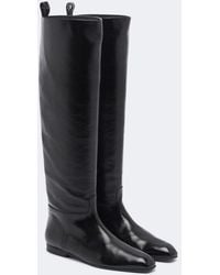 KHAITE - Colt Leather Knee-High Boots - Lyst
