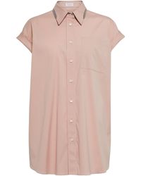 Brunello Cucinelli Hemd aus einem Baumwollgemisch - Pink