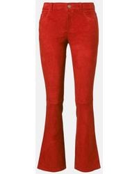 Stouls - Dean 22 Low-Rise Suede Flared Pants - Lyst