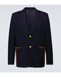 Gucci - Cotton Jersey Jacket With Web - Lyst