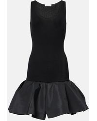 Nina Ricci - Peplum Cotton-Blend Midi Dress - Lyst