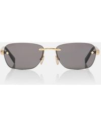 BVLGARI - Tubogas Rectangular Sunglasses - Lyst