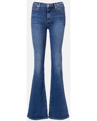 FRAME - Icon Long Mid-Rise Flared Jeans - Lyst