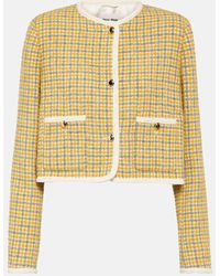 Miu Miu - Veste En Laine, Alpaga Et Mohair Melanges - Lyst
