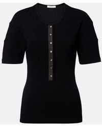 Lemaire - Cotton And Linen Henley Shirt - Lyst