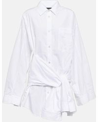 Balenciaga - Vestido camisero de algodon - Lyst