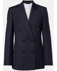 Givenchy - Pinstripe Double-Breasted Wool Blazer - Lyst