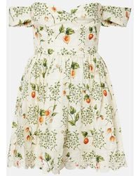 Agua Bendita - Poesia Off-Shoulder Linen Minidress - Lyst