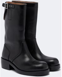Dries Van Noten - Leather Biker Boots - Lyst