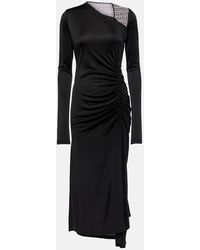 Givenchy - 4g Lace-trimmed Jersey Midi Dress - Lyst