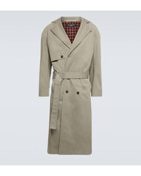 Balenciaga - Trench-coat oversize en coton melange - Lyst