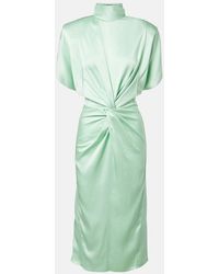 Stella McCartney - Satin Midi Dress - Lyst