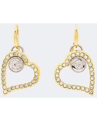 Versace - Medusa Crystal-Embellished Drop Earrings - Lyst