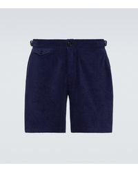 Ralph Lauren Purple Label Shorts Beach de algodón - Azul