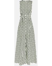 Diane von Furstenberg - Elliot Belted Printed Cotton And Linen-blend Maxi Dress - Lyst