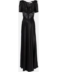 Rodarte - Lace-Trimmed Silk Charmeuse Gown - Lyst