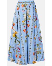 Agua Bendita - Delta Printed Cotton Maxi Skirt - Lyst