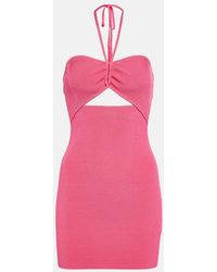 Jonathan Simkhai - Ribbed-Knit Jersey Mini Dress - Lyst