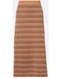 RIXO London - Brandy Jacquard Midi Skirt - Lyst