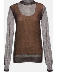 Tod's - Sheer Cotton-blend Sweater - Lyst