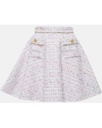 Nina Ricci - High-Rise Cotton-Blend Tweed Miniskirt - Lyst