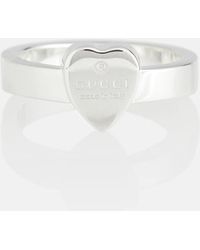 Gucci - Heart-detail Sterling Silver Ring - Lyst