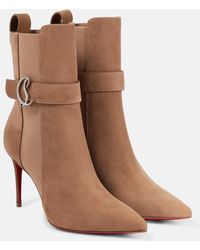 Christian Louboutin - Stivaletti CL Chelsea Booty in suede - Lyst