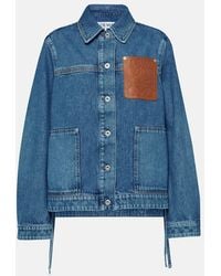 Loewe - Jeans Workwear Cotton And Linen-Blend Jacket - Lyst