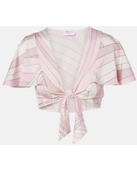 PUCCI - Iride Jersey Crop Top - Lyst