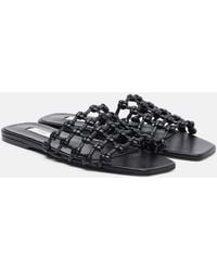 TOTEME - Woven Leather Slides - Lyst