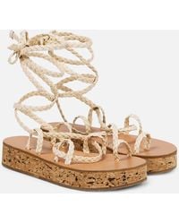 Ancient Greek Sandals - Caryatis Leather Platform Sandals - Lyst