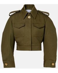 Givenchy - Cropped Cotton And Wool Jacket - Lyst