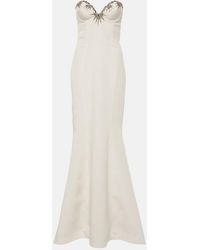 Miss Sohee - Iris Embellished Silk Maxi Dress - Lyst