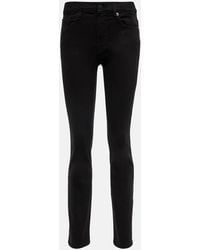 7 For All Mankind - Mid-Rise Skinny Jeans Roxanne - Lyst