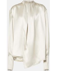Magda Butrym - Draped Silk Blouse - Lyst