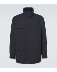 Brioni - Leather-Trimmed Field Jacket - Lyst