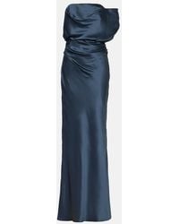 The Sei - Draped Silk Satin Gown - Lyst