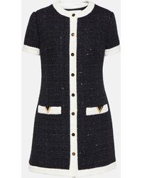 Valentino - Vgold Sequined Tweed Minidress - Lyst