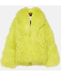 The Attico - Faux Fur Cropped Coat - Lyst