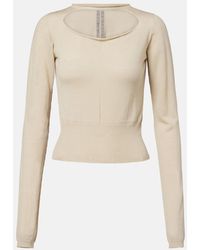 Rick Owens - Cutout Virgin Wool Top - Lyst