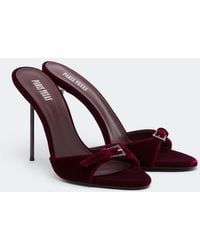 Paris Texas - Lidia Buckle Embellished Velvet Mules - Lyst