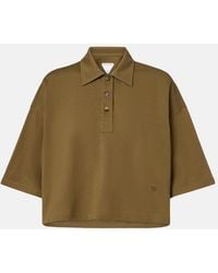Bottega Veneta - Cropped Cotton Polo Shirt - Lyst