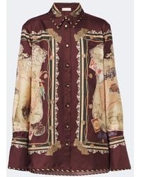 Zimmermann - Valiant Printed Silk Twill Shirt - Lyst