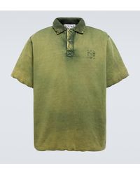 Loewe - Padded Cotton Jersey Polo Shirt - Lyst