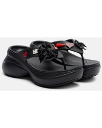 Balenciaga - X Crocs Jibbitz Platform Thong Sandals - Lyst