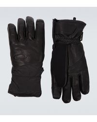Oakley Ellipse Padded Leather-paneled Gloves - Black