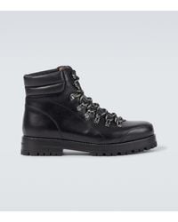 Manolo Blahnik - Janka Leather Lace-Up Boots - Lyst