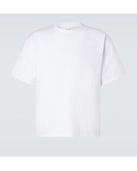 Saint Laurent - Cropped Cotton Jersey T-Shirt - Lyst