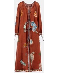 ALÉMAIS - X Lrnce Laurence Ramie And Cotton Maxi Dress - Lyst