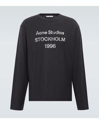 Acne Studios - Logo Distressed Jersey T-Shirt - Lyst